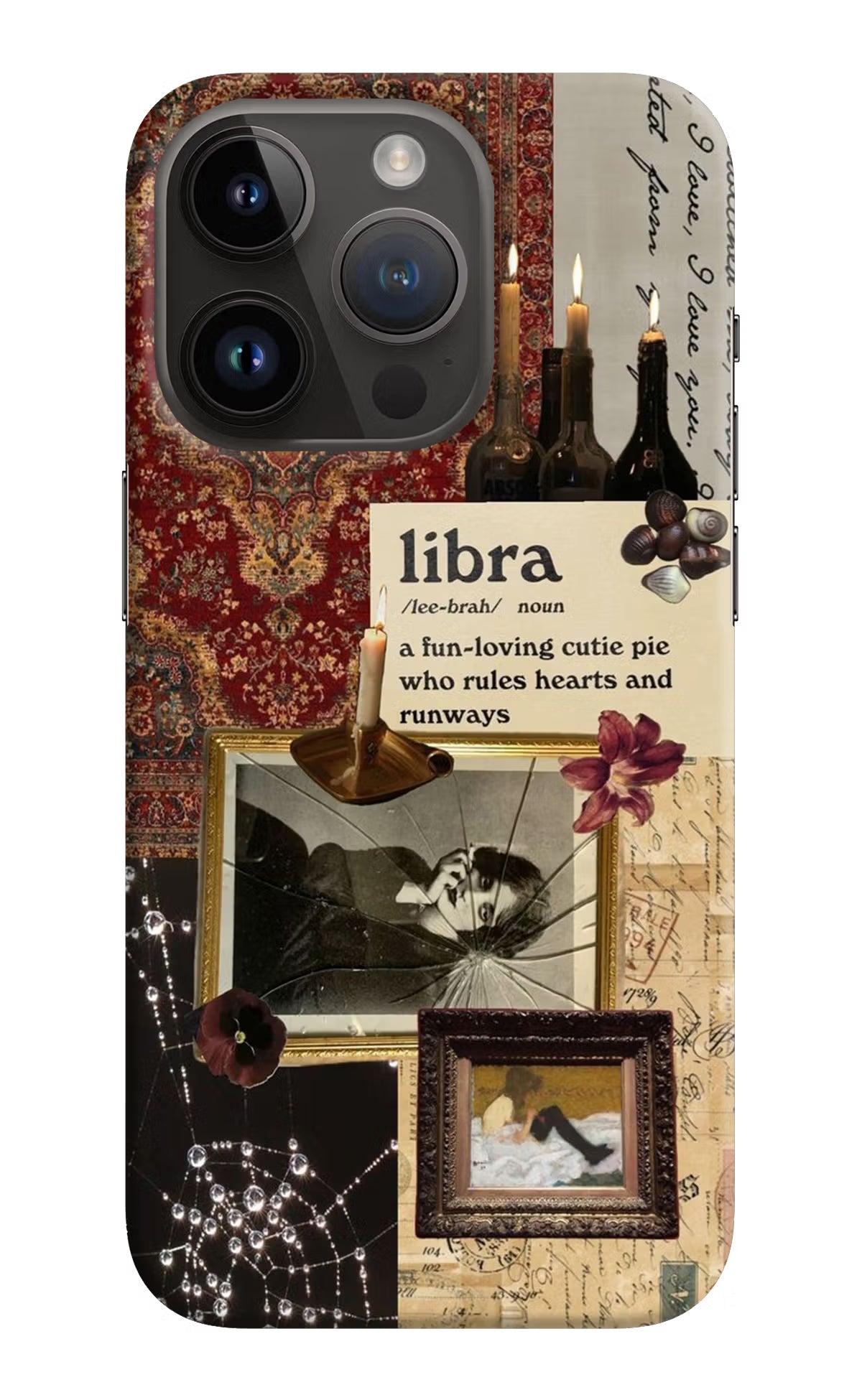 Libra Zodiac iPhone 14 Pro Hard Case Back Cover by Casekaro