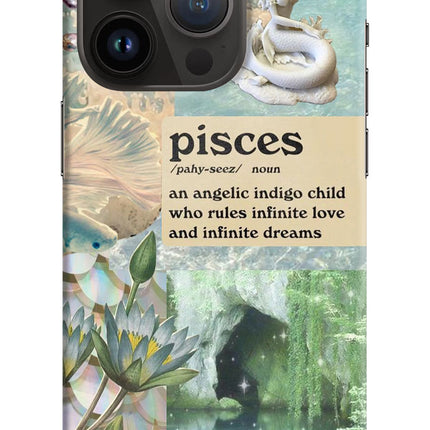 Pisces Zodiac iPhone 14 Pro Hard Case Back Cover by Casekaro