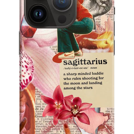 Sagittarius Zodiac iPhone 14 Pro Hard Case Back Cover by Casekaro