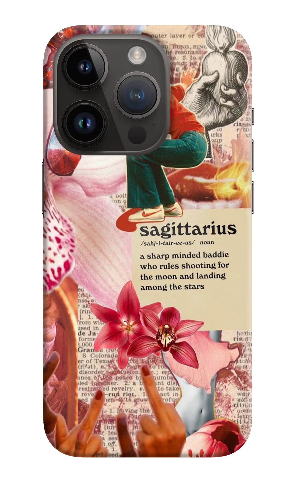 Sagittarius Zodiac iPhone 14 Pro Hard Case Back Cover by Casekaro
