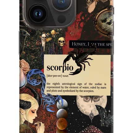 Scorpio Zodiac iPhone 14 Pro Hard Case Back Cover by Casekaro