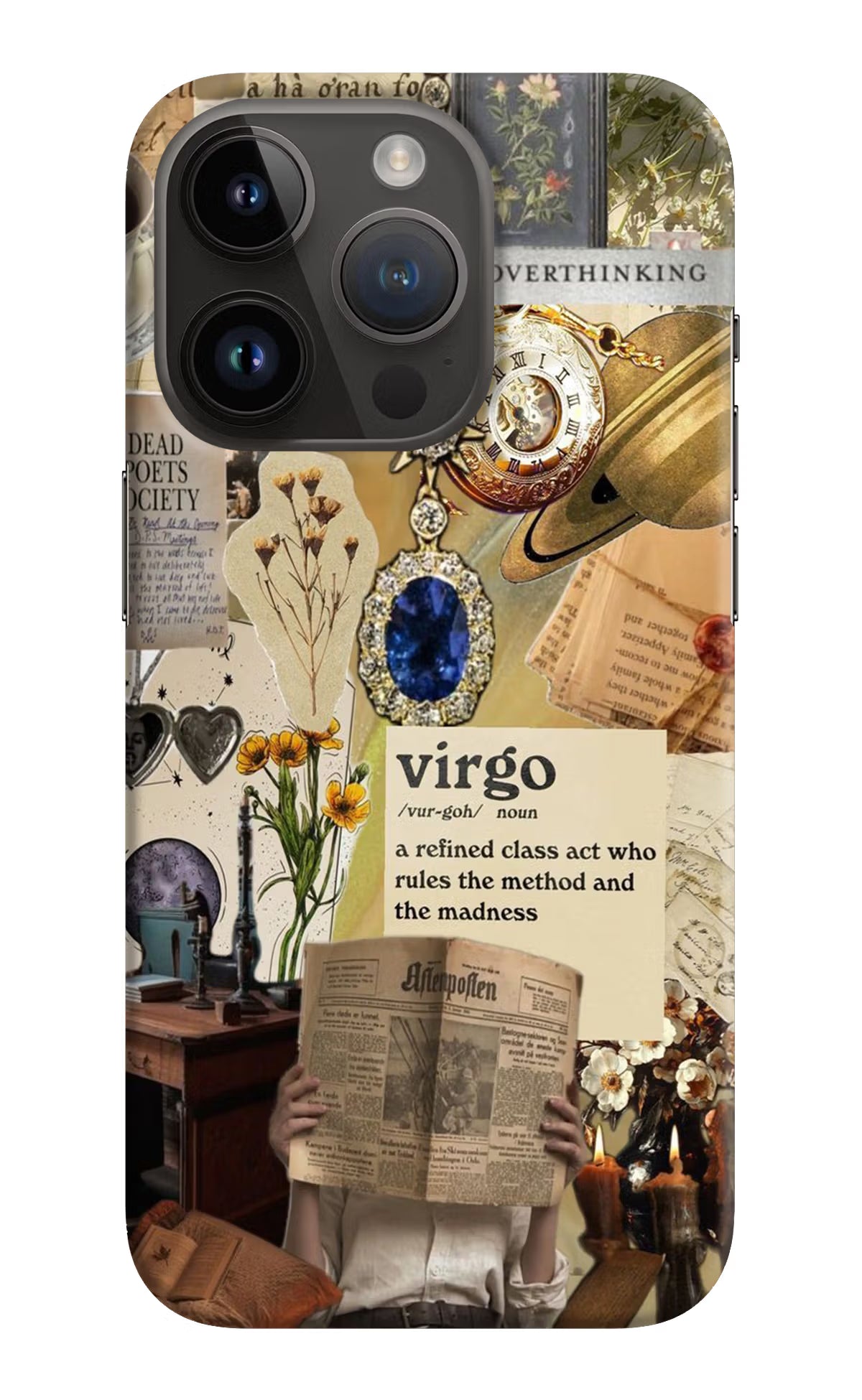 Virgo Zodiac iPhone 14 Pro Hard Case Back Cover by Casekaro