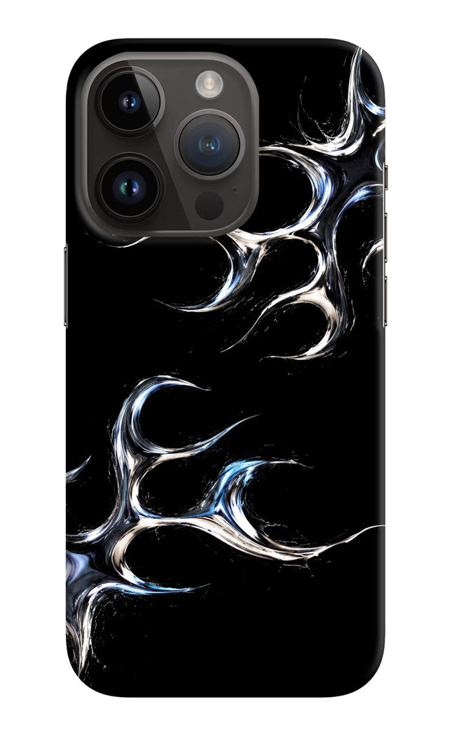 Chrome Tribal iPhone 14 Pro Hard Case Back Cover by Casekaro
