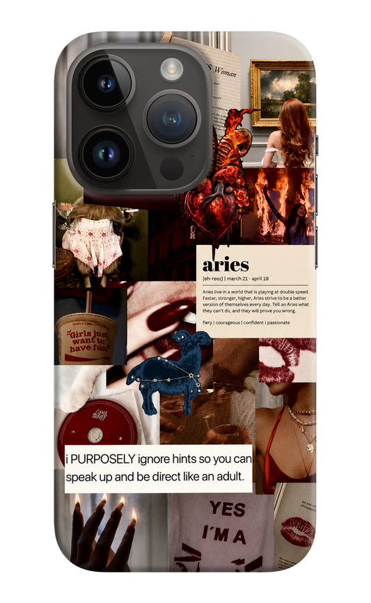 Zodiac Aries iPhone 14 Pro Back Cover