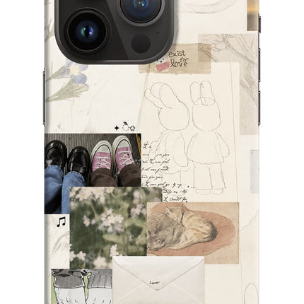 Soft Aesthetic iPhone 14 Pro Hard Case Back Cover by Casekaro