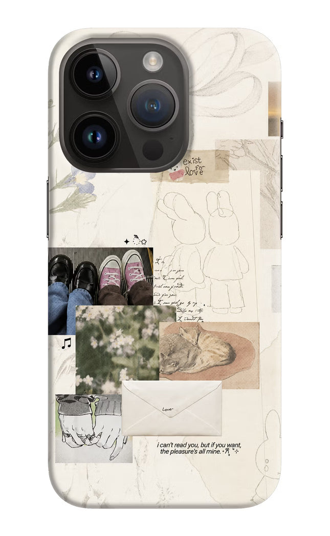 Soft Aesthetic iPhone 14 Pro Hard Case Back Cover by Casekaro