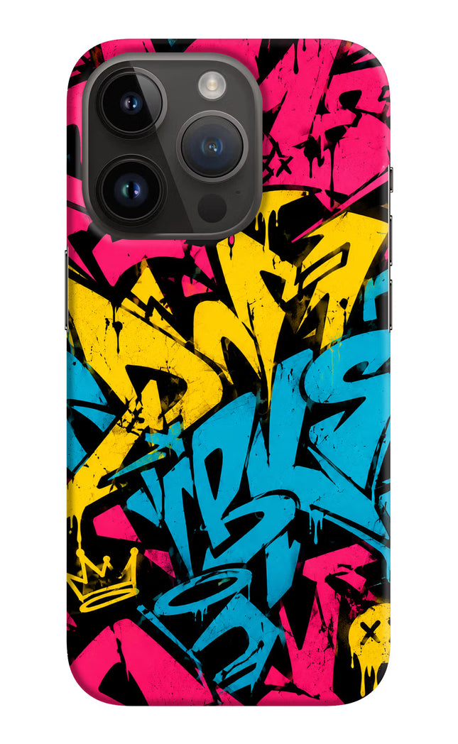 Graffiti Vibe iPhone 14 Pro Hard Case Back Cover by Casekaro