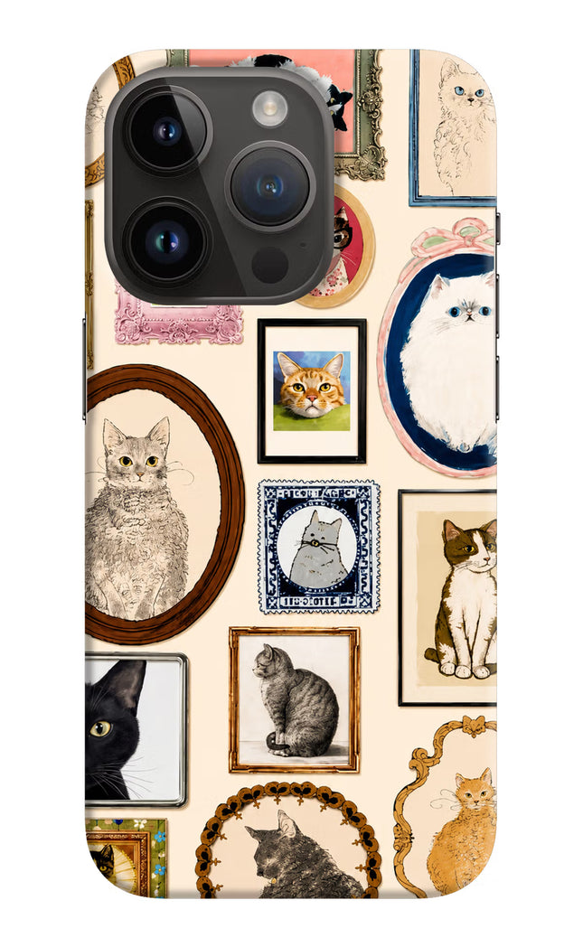 Mirror Cats iPhone 14 Pro Hard Case Back Cover by Casekaro