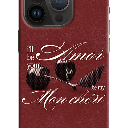 Velvet Cherry iPhone 14 Pro Hard Case Back Cover by Casekaro