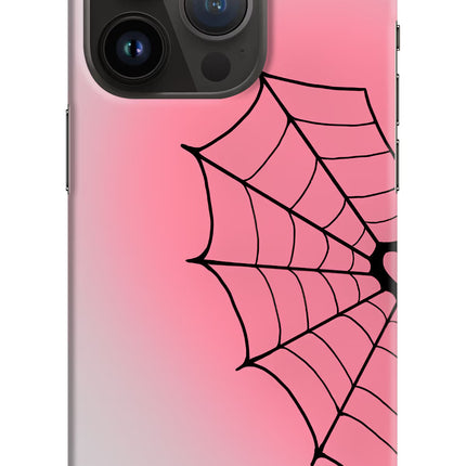 Pink Web iPhone 14 Pro Hard Case Back Cover by Casekaro