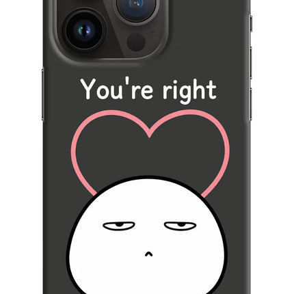 You're Right iPhone 14 Pro Hard Case Back Cover by Casekaro
