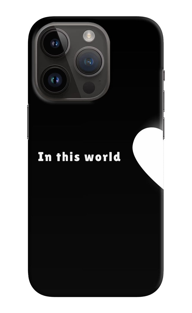 This World iPhone 14 Pro Hard Case Back Cover by Casekaro
