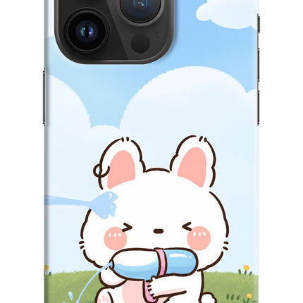 Bunny Treat iPhone 14 Pro Hard Case Back Cover by Casekaro