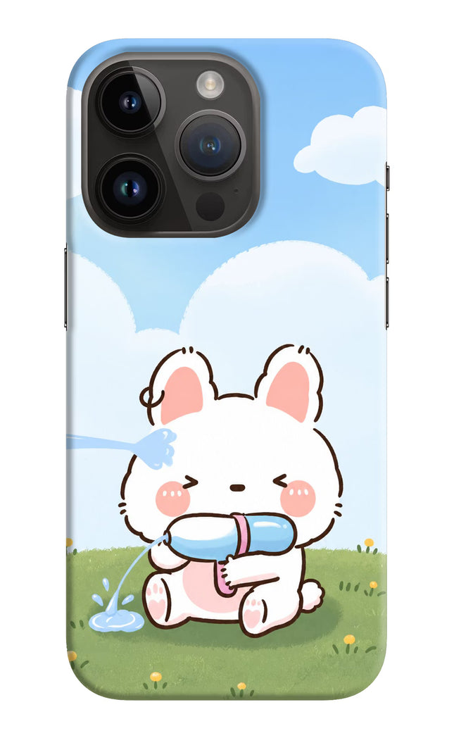 Bunny Treat iPhone 14 Pro Hard Case Back Cover by Casekaro