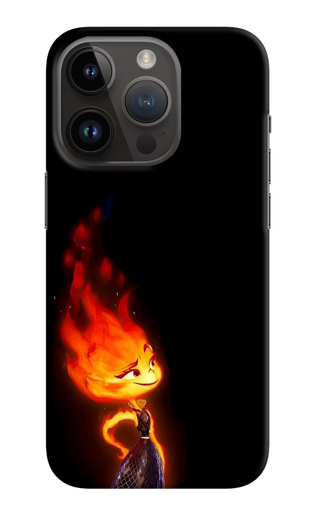 Ember Flame iPhone 14 Pro Hard Case Back Cover by Casekaro