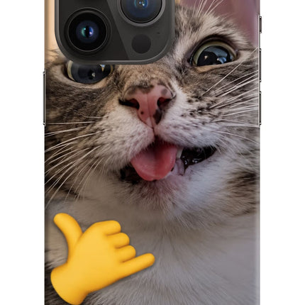 Silly Cat Call iPhone 14 Pro Hard Case Back Cover by Casekaro