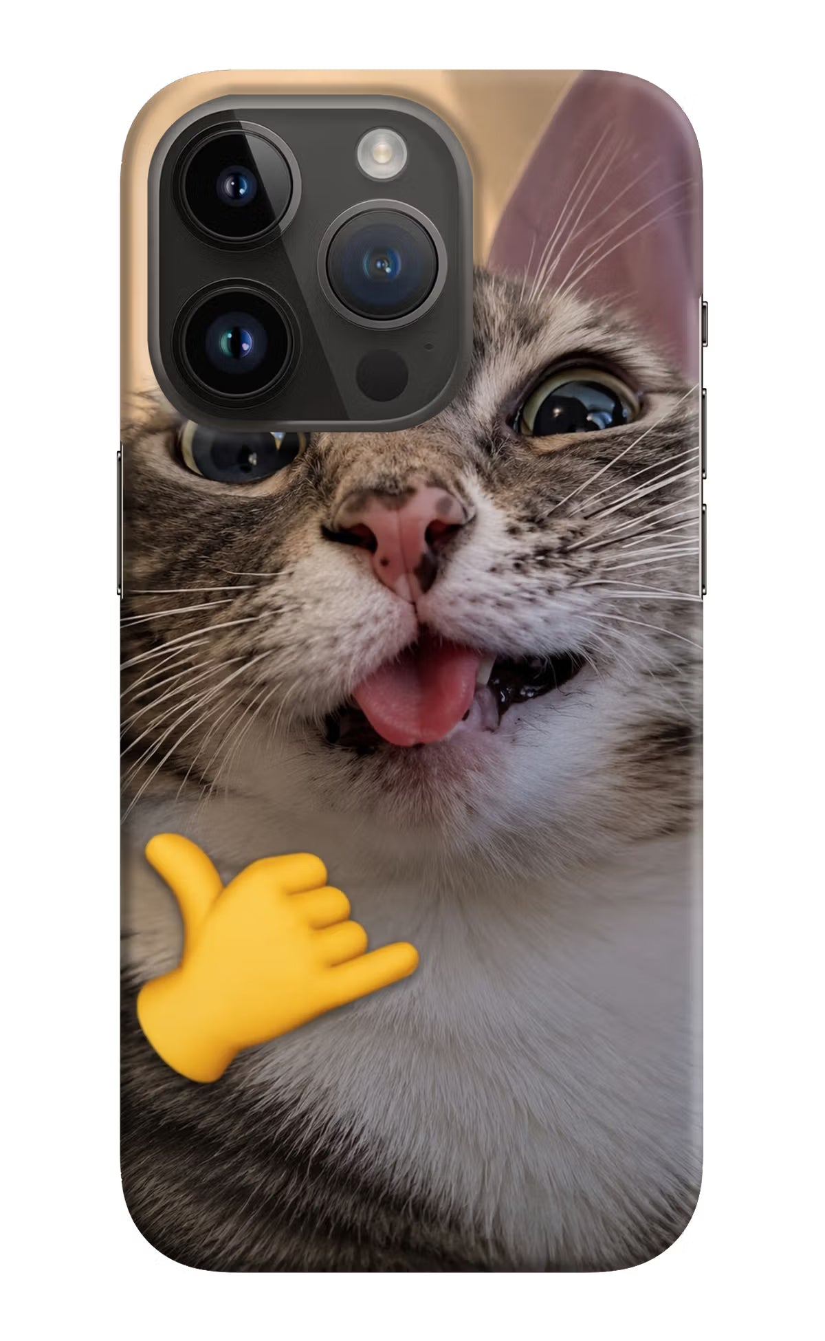 Silly Cat Call iPhone 14 Pro Back Cover