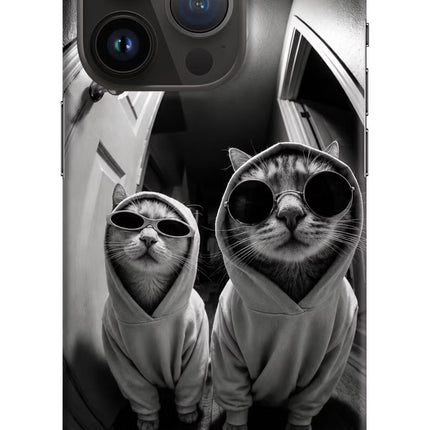 Hood Cats iPhone 14 Pro Hard Case Back Cover by Casekaro