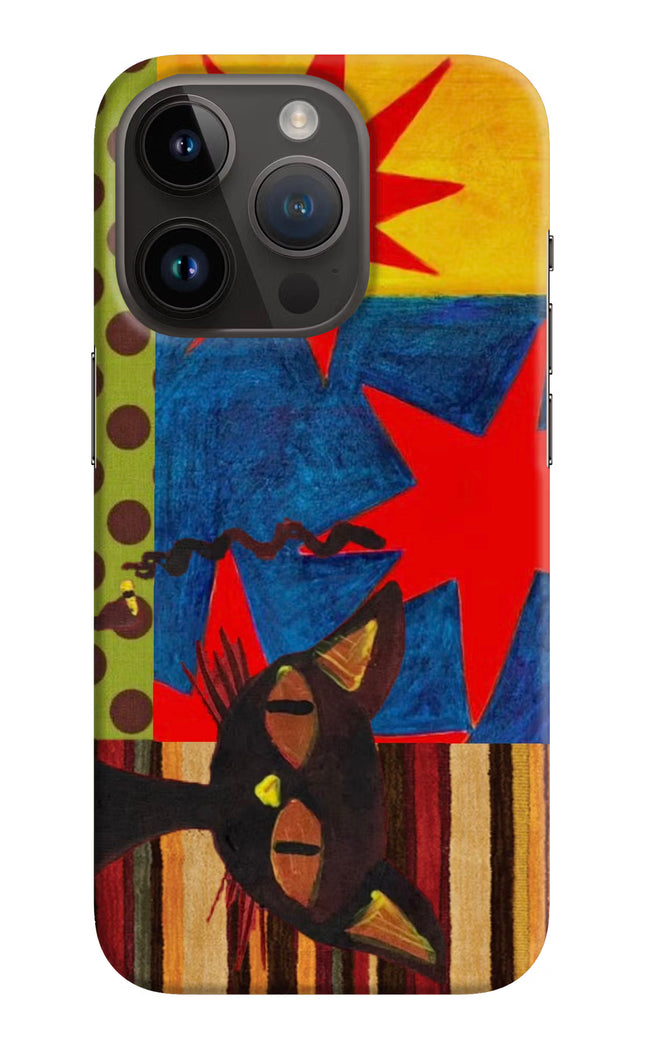 Pop Cat iPhone 14 Pro Hard Case Back Cover by Casekaro