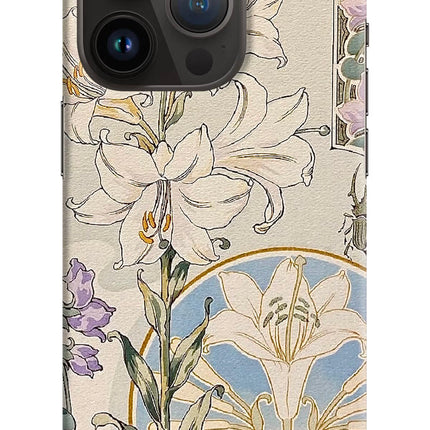 White Lily iPhone 14 Pro Hard Case Back Cover by Casekaro