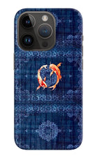 Koi Blue iPhone 14 Pro Back Cover