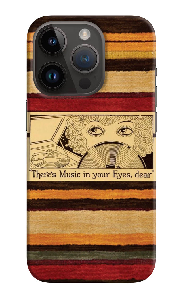 Vinyl Stripes iPhone 14 Pro Hard Case Back Cover by Casekaro