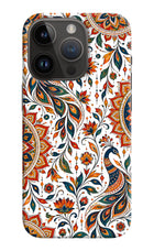 White Mayura iPhone 14 Pro Hard Case Back Cover by Casekaro
