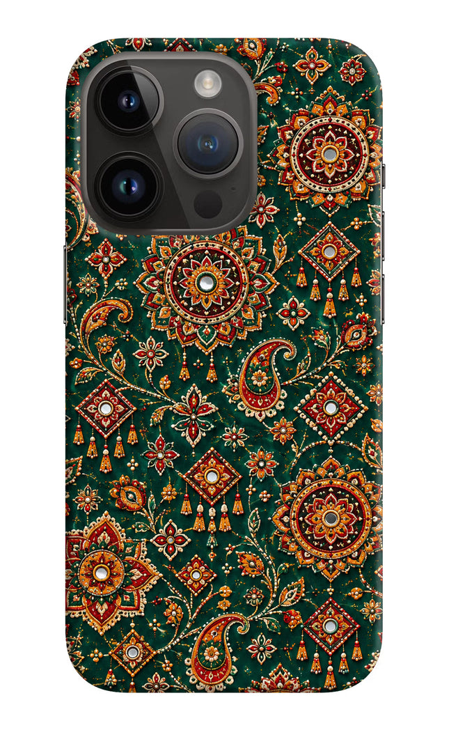 Green Pataka iPhone 14 Pro Hard Case Back Cover by Casekaro