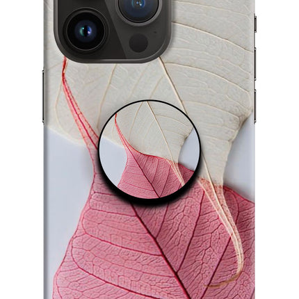 White Pink Leaf iPhone 14 Pro Pop Case by Casekaro