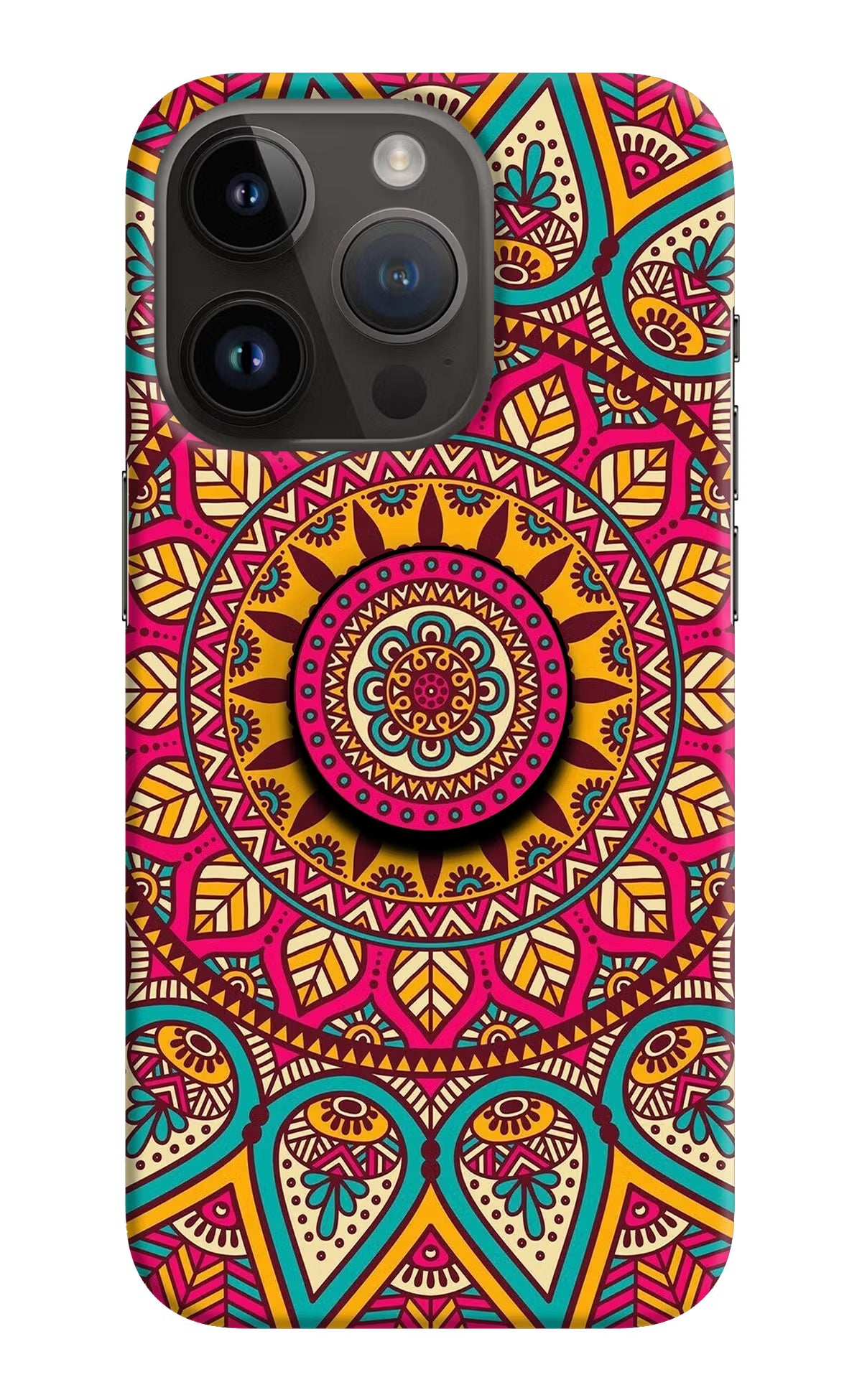 Mandala iPhone 14 Pro Pop Case by Casekaro