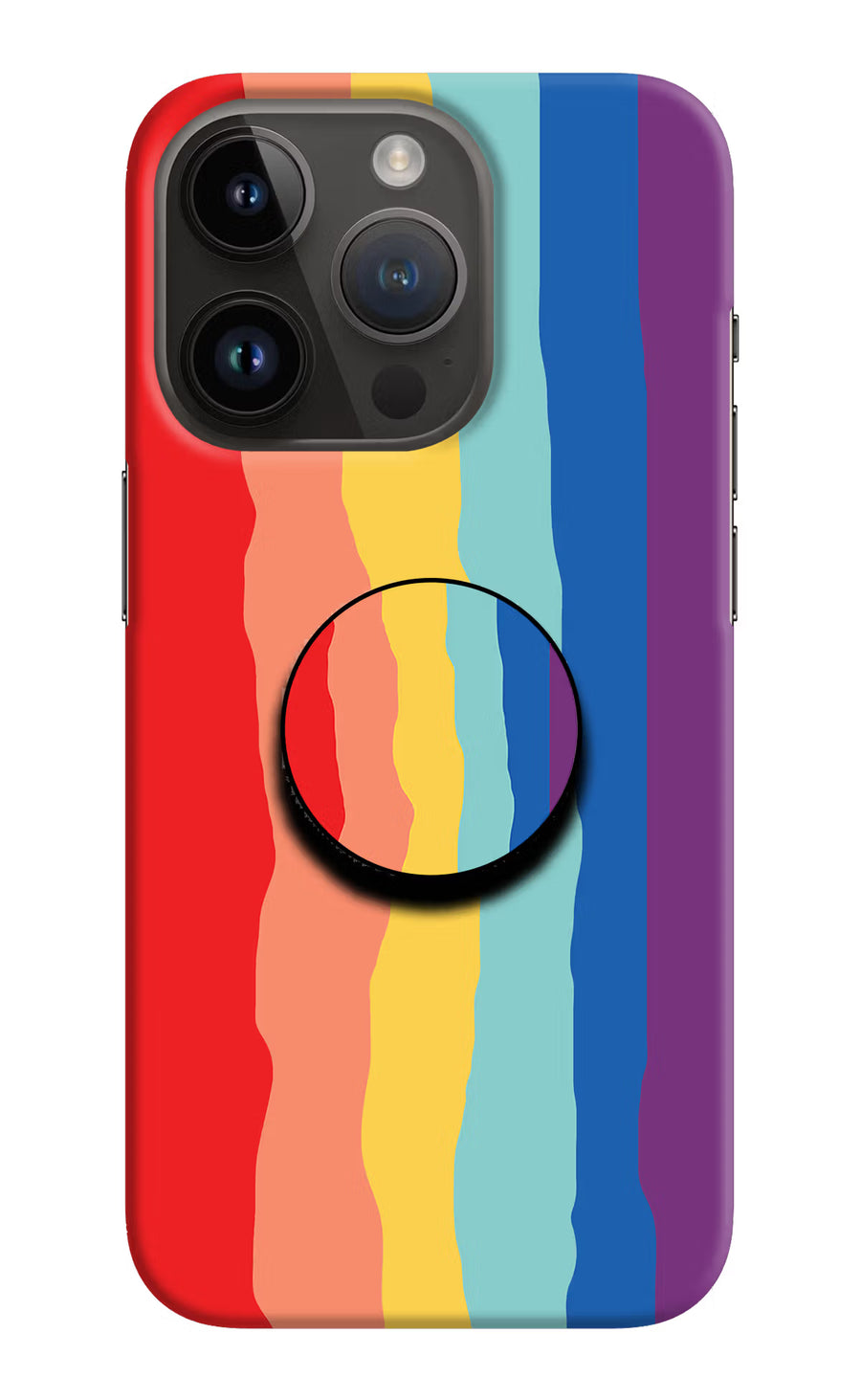 Rainbow iPhone 14 Pro Pop Case, Hard case