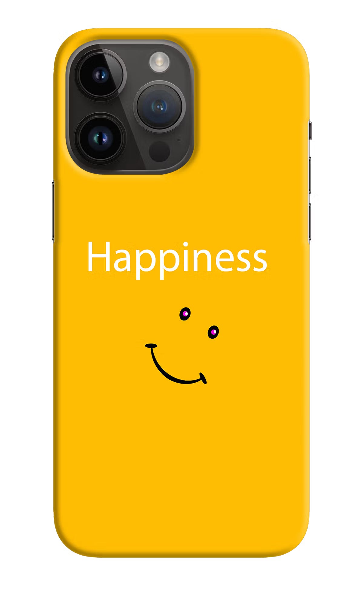 Happiness With Smiley iPhone 14 Pro Max Hard Case Back Cover by Casekaro