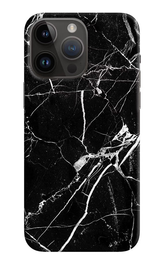 Black Marble Pattern iPhone 14 Pro Max Hard Case Back Cover by Casekaro
