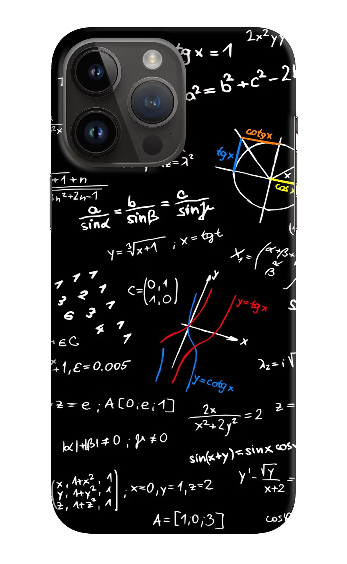 Mathematics Formula iPhone 14 Pro Max Hard Case Back Cover by Casekaro