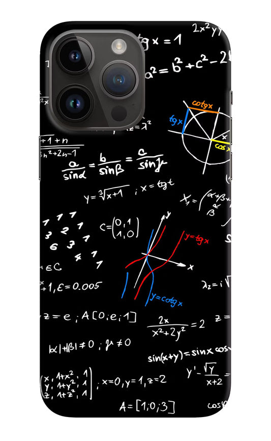 Mathematics Formula iPhone 14 Pro Max Hard Case Back Cover by Casekaro
