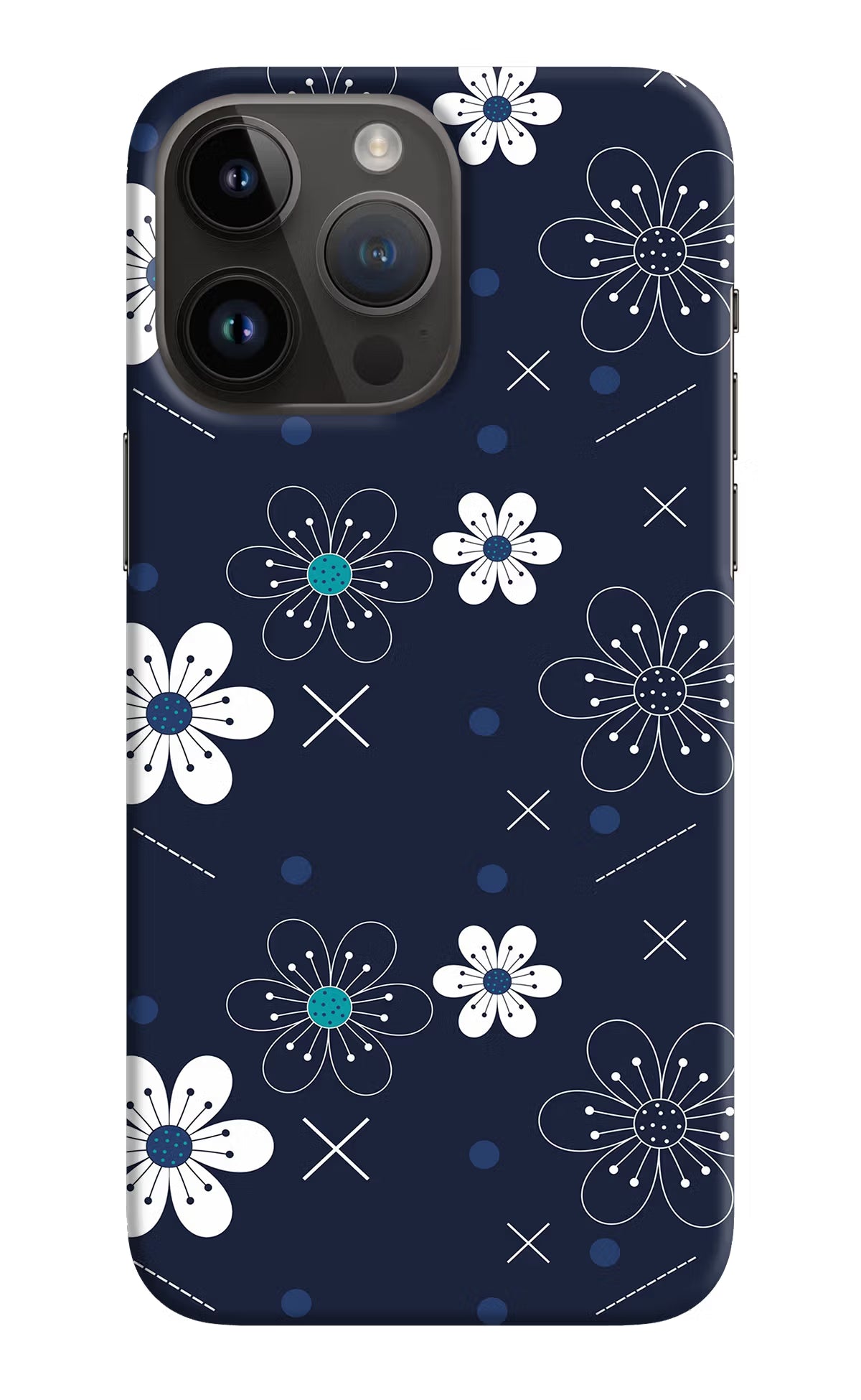 Flowers iPhone 14 Pro Max Hard Case Back Cover by Casekaro