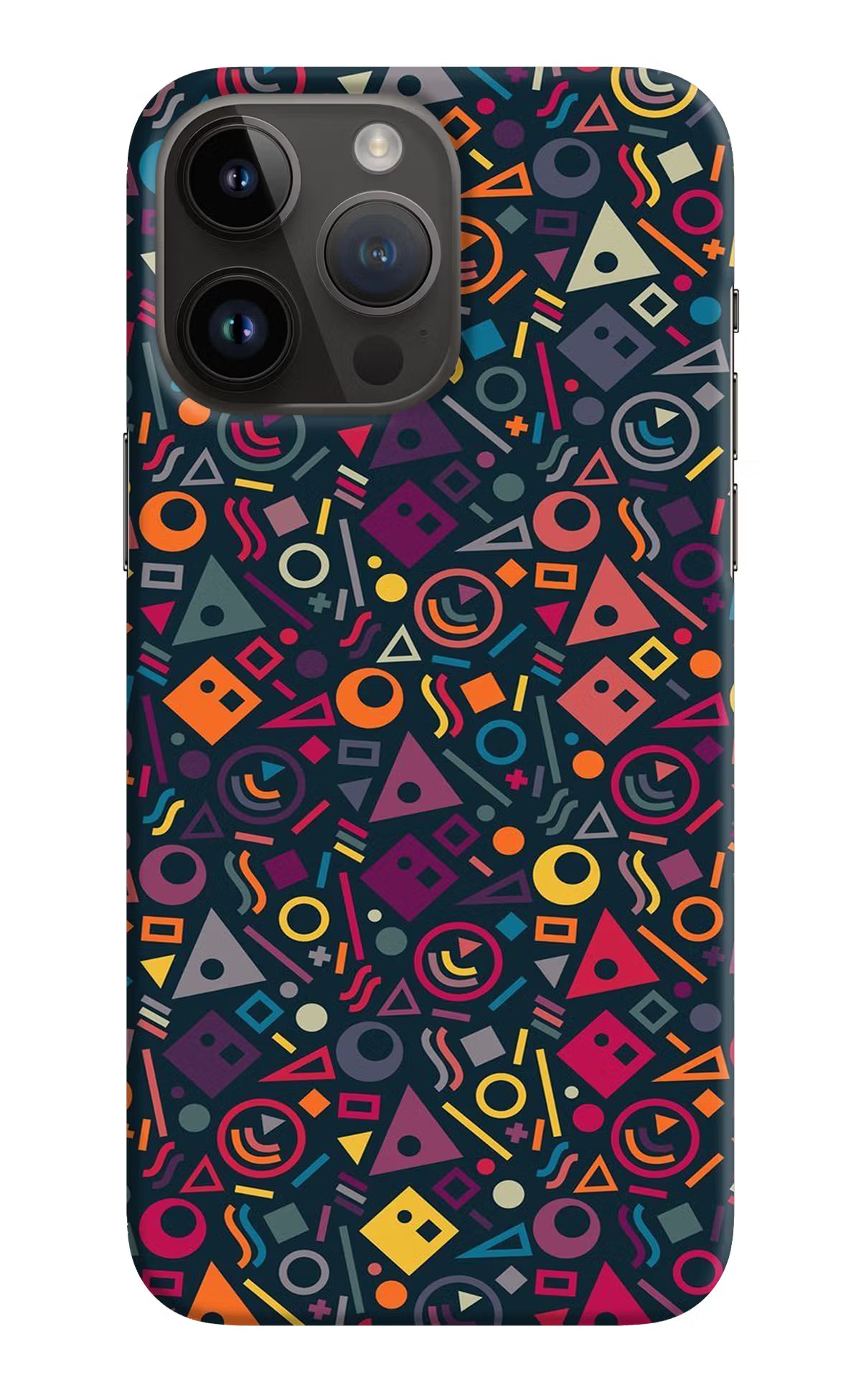 Geometric Abstract iPhone 14 Pro Max Hard Case Back Cover by Casekaro