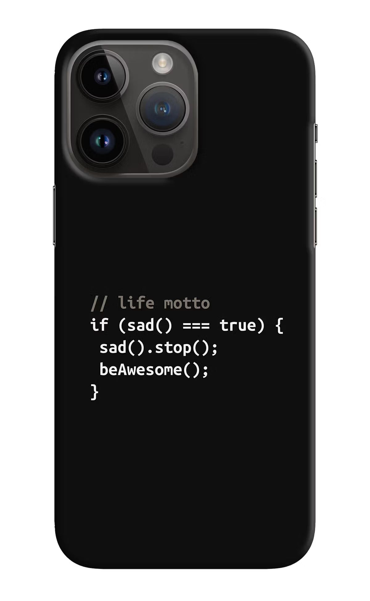 Life Motto Code iPhone 14 Pro Max Hard Case Back Cover by Casekaro