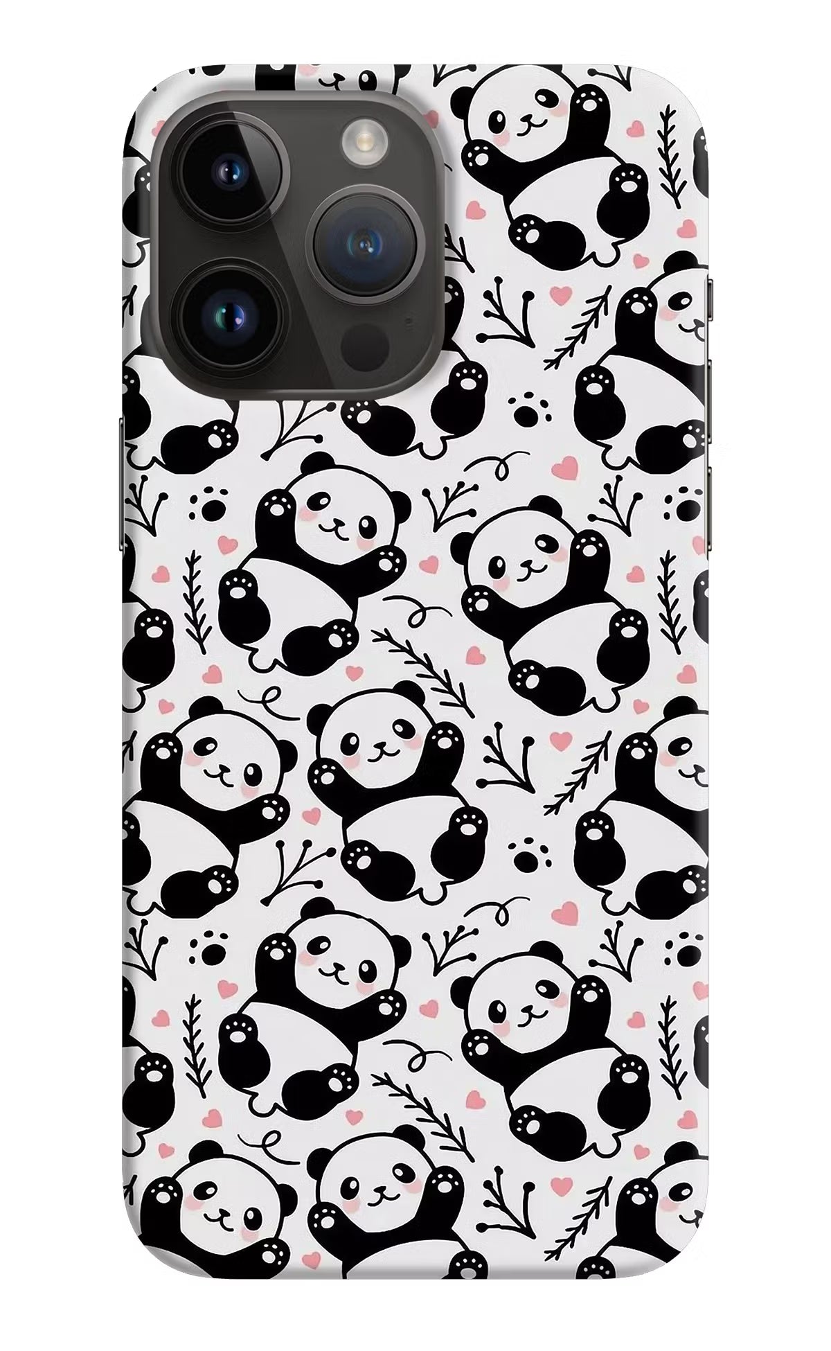 Cute Panda iPhone 14 Pro Max Hard Case Back Cover by Casekaro