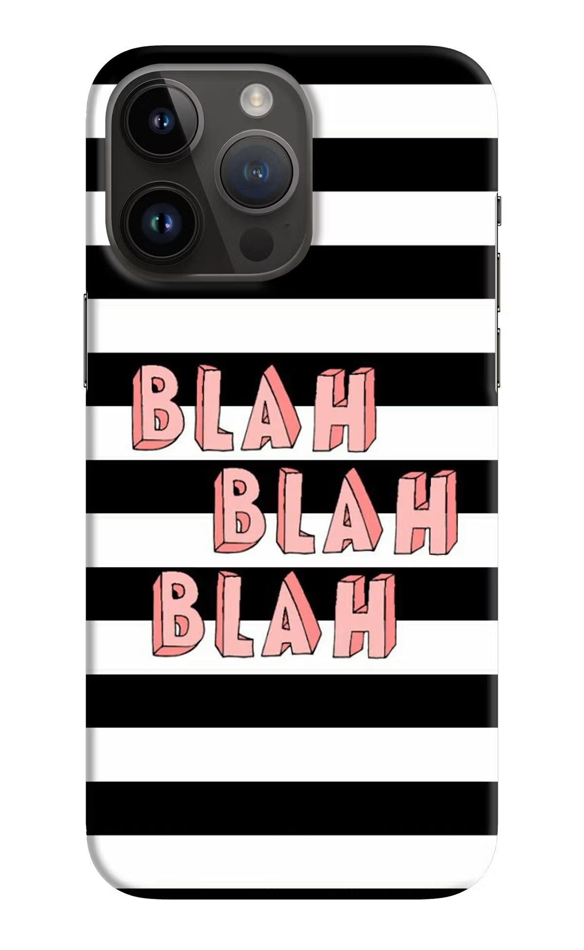 Blah Blah Blah iPhone 14 Pro Max Hard Case Back Cover by Casekaro