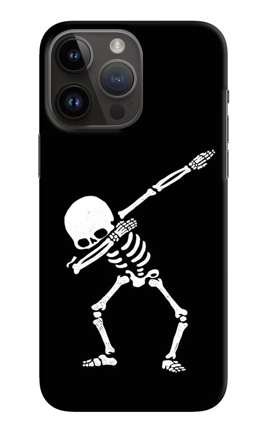 Dabbing Skeleton Art iPhone 14 Pro Max Hard Case Back Cover by Casekaro