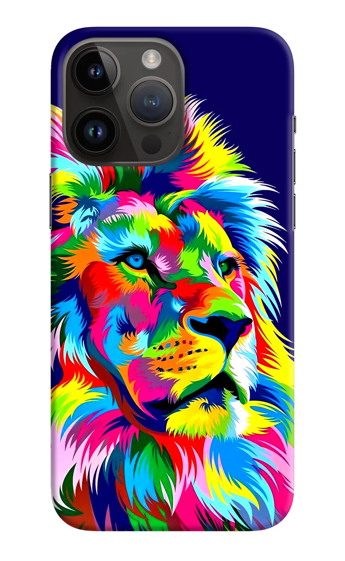 Vector Art Lion iPhone 14 Pro Max Hard Case Back Cover by Casekaro