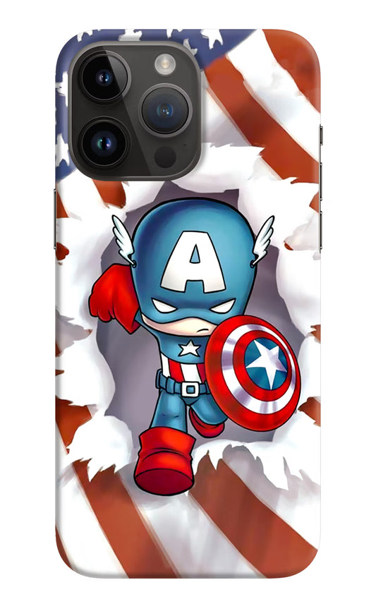 Captain America iPhone 14 Pro Max Hard Case Back Cover by Casekaro
