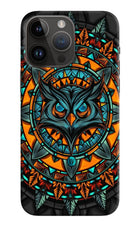 Angry Owl Art iPhone 14 Pro Max Hard Case Back Cover by Casekaro