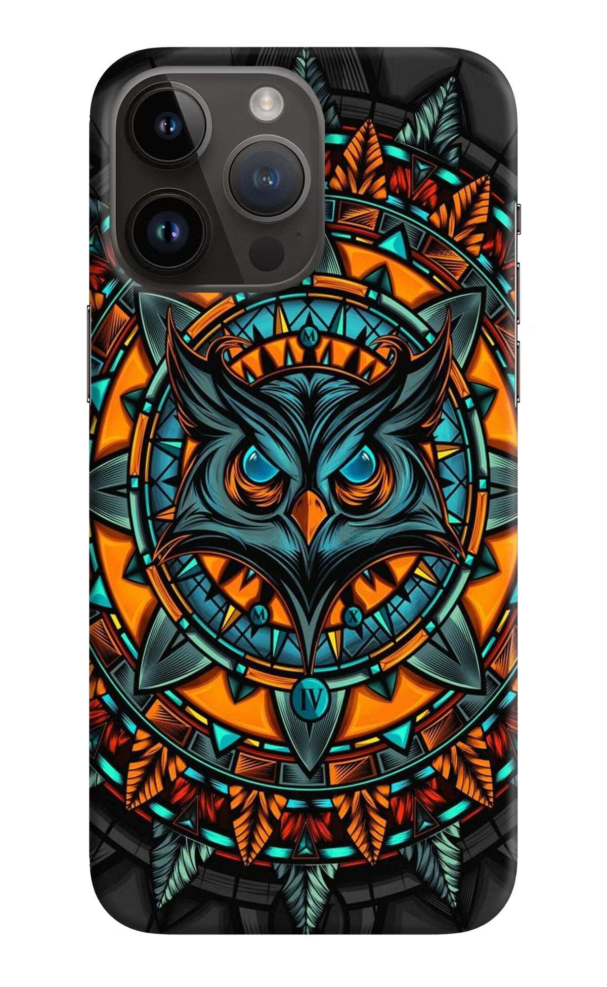 Angry Owl Art iPhone 14 Pro Max Hard Case Back Cover by Casekaro