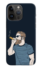Smoking iPhone 14 Pro Max Hard Case Back Cover by Casekaro