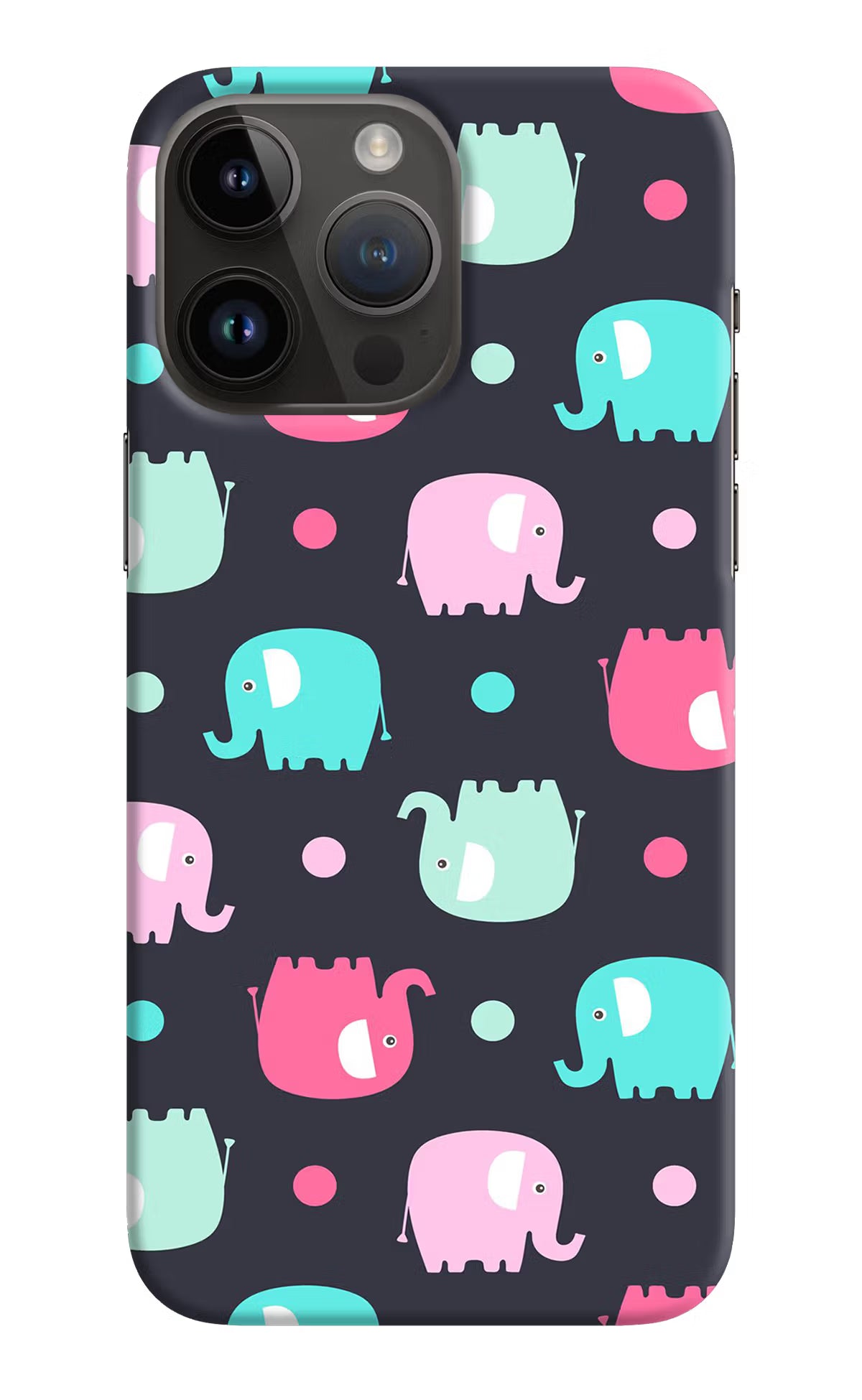 Elephants iPhone 14 Pro Max Hard Case Back Cover by Casekaro