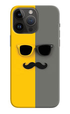 Sunglasses with Mustache iPhone 14 Pro Max Hard Case Back Cover by Casekaro