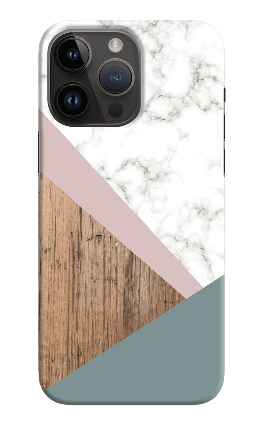 Marble wood Abstract iPhone 14 Pro Max Hard Case Back Cover by Casekaro