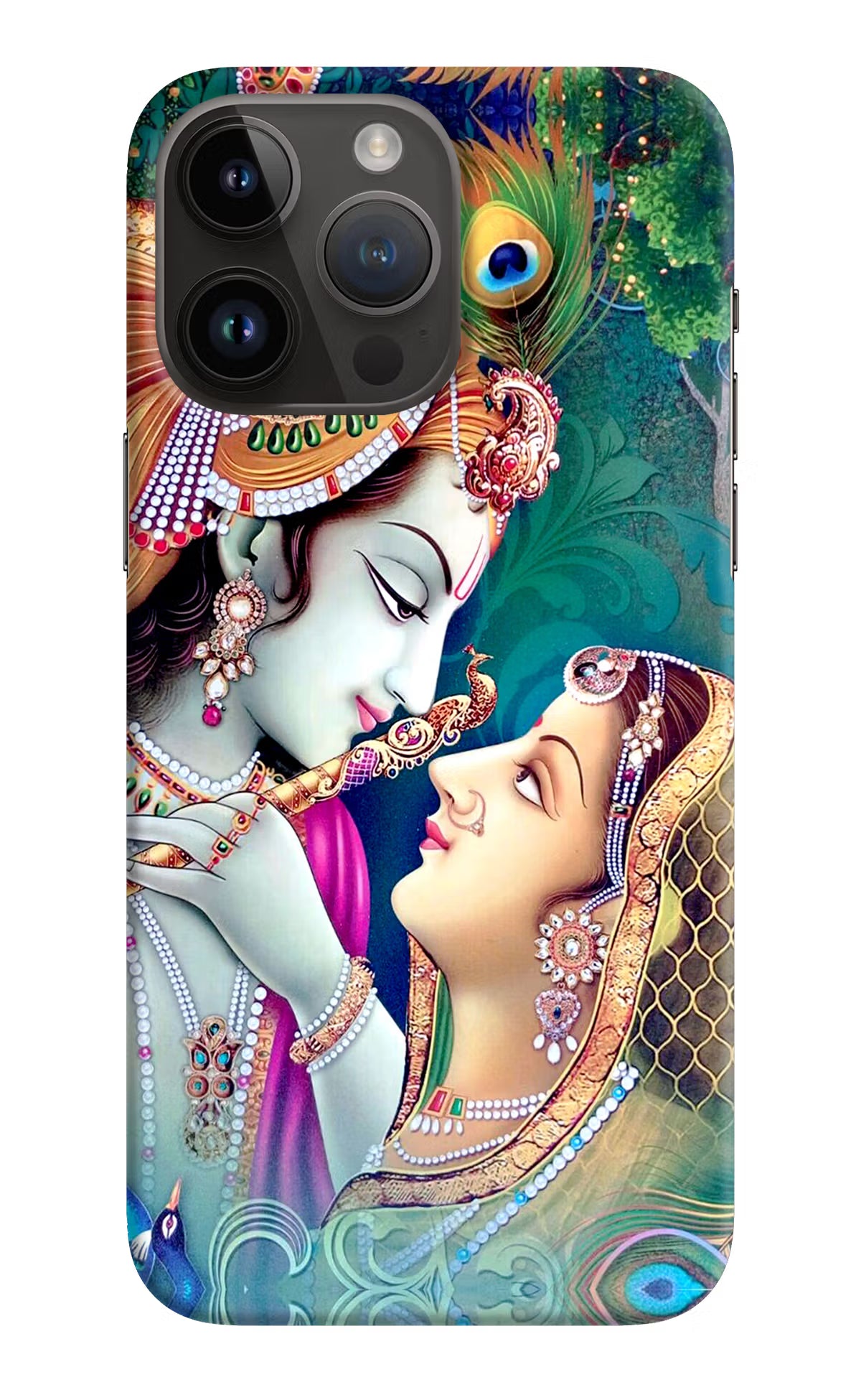 Lord Radha Krishna iPhone 14 Pro Max Hard Case Back Cover by Casekaro